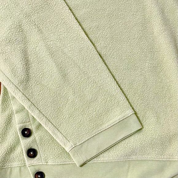 Madewell Sweatshirt XL (Re)sourced Brushed Side-Button Relaxed Green - Picture 6 of 7